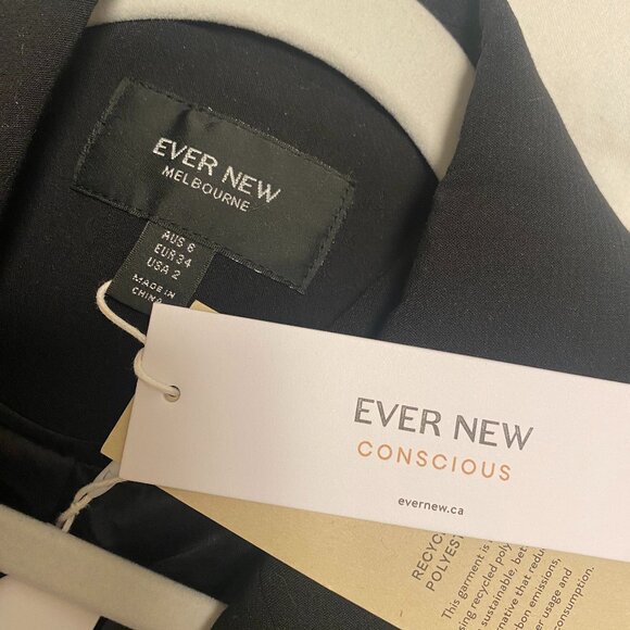 NWT Ever New Milly Military Button Blazer, Black Sz 2 - Picture 5 of 9